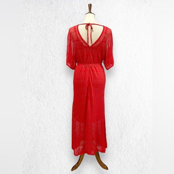 Boden Pointelle Knitted Midi Dress Women's Size 8 - Picture 6 of 13